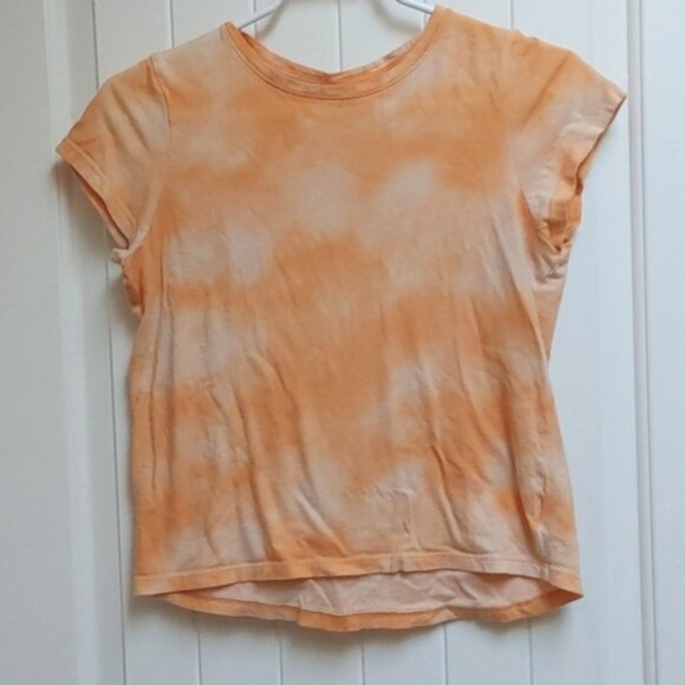 OLD Navy softest tee, orange white tie dye pattern XL 14-16